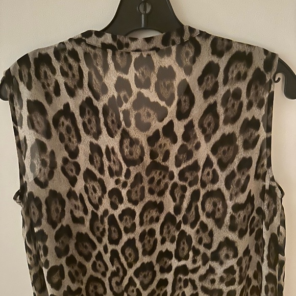 Zara sheer leopard print tunic size M - Picture 5 of 8